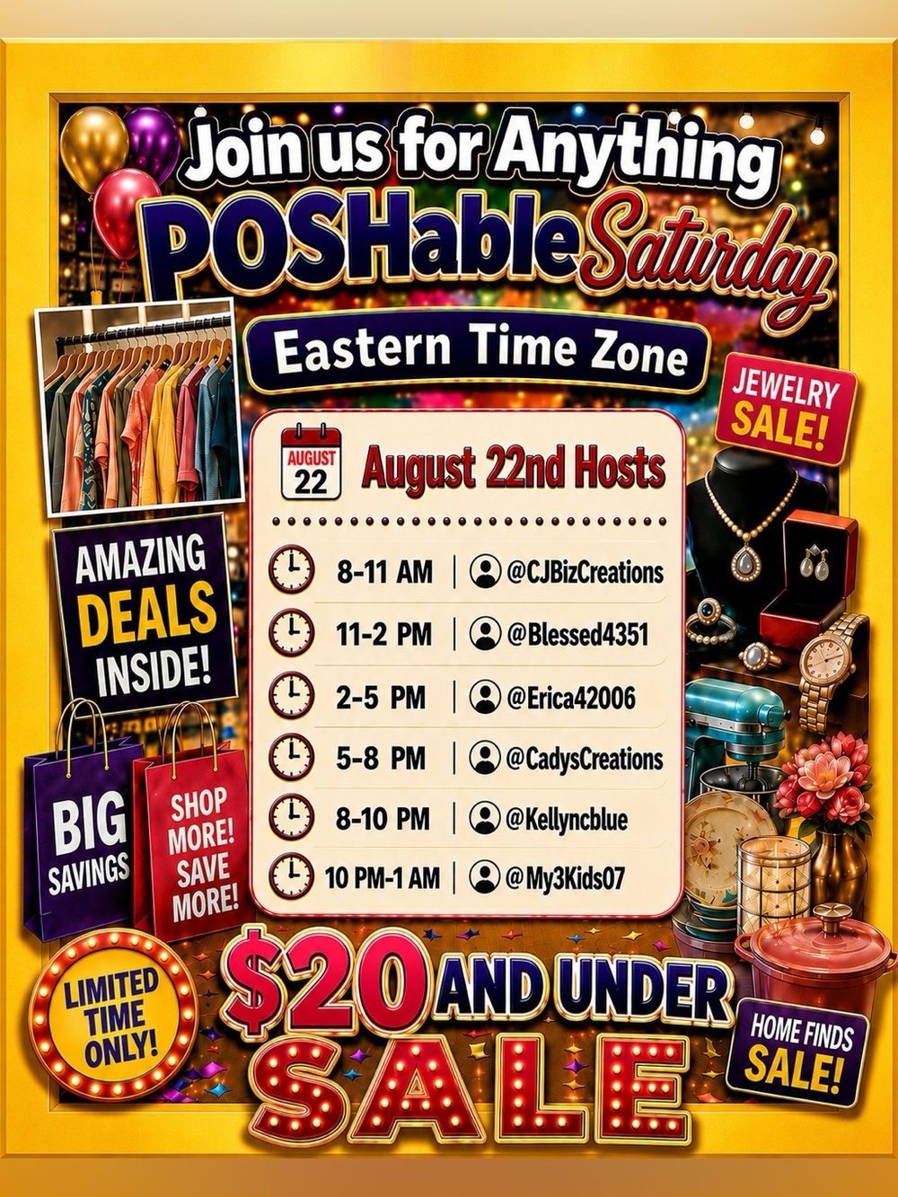Cadyscreations is LIVE with Anything POSHable!
